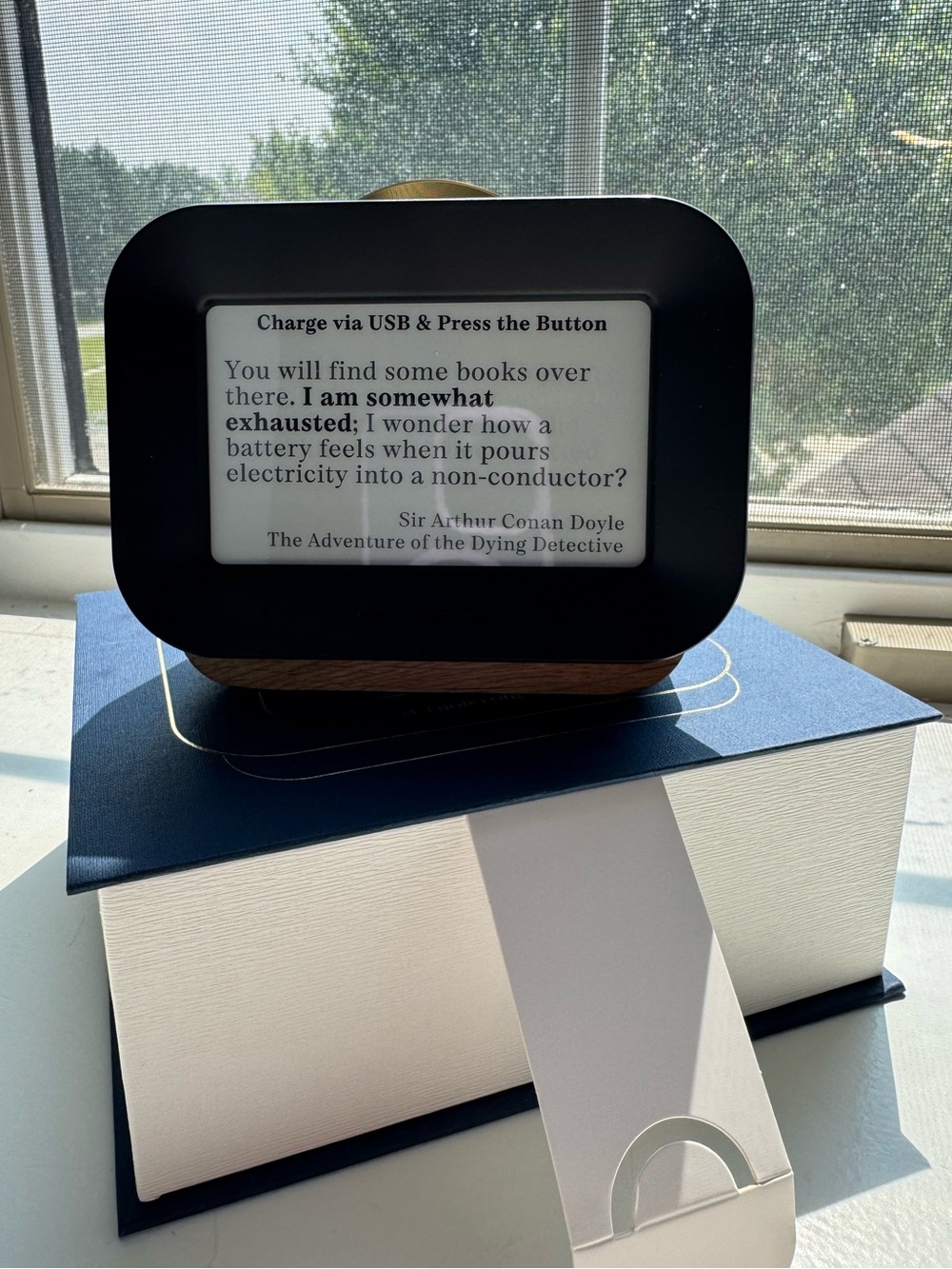 Author Forecast Vol 1 Literary Weather Station E-Ink Clock